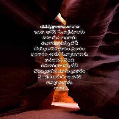 Picture 04 - 1 దినవృత్తాంతాలు 28:14 TELIRV - ఇంకా, అనేక - Bible Verse Picture