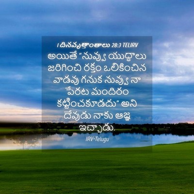 Picture 04 - 1 దినవృత్తాంతాలు 28:3 TELIRV - అయితే “నువ్వు - Bible Verse Picture