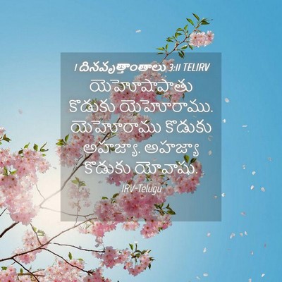 Picture 04 - 1 దినవృత్తాంతాలు 3:11 TELIRV - యెహోషాపాతు కొడుకు - Bible Verse Picture