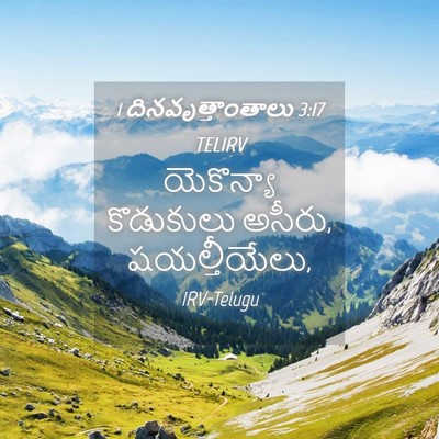 Picture 04 - 1 దినవృత్తాంతాలు 3:17 TELIRV - యెకొన్యా కొడుకులు - Bible Verse Picture