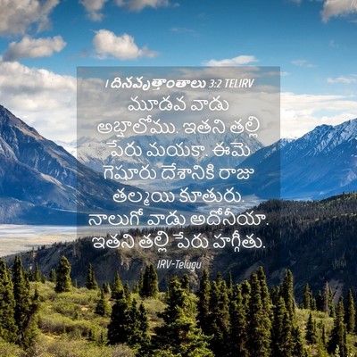 Picture 04 - 1 దినవృత్తాంతాలు 3:2 TELIRV - మూడవ వాడు - Bible Verse Picture