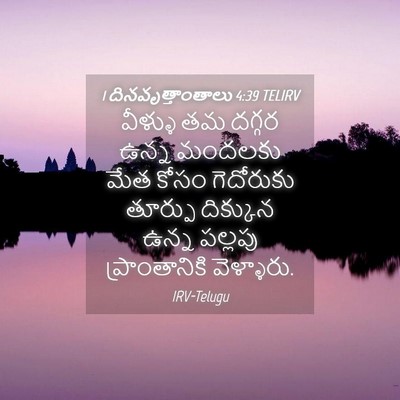 Picture 04 - 1 దినవృత్తాంతాలు 4:39 TELIRV - వీళ్ళు తమ దగ్గర - Bible Verse Picture