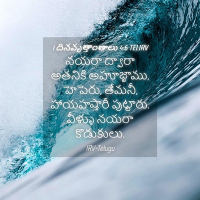 Picture 04 - 1 దినవృత్తాంతాలు 4:6 TELIRV - నయరా ద్వారా - Bible Verse Picture