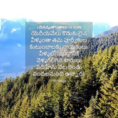 Picture 04 - 1 దినవృత్తాంతాలు 7:11 TELIRV - యెదీయవేలు - Bible Verse Picture
