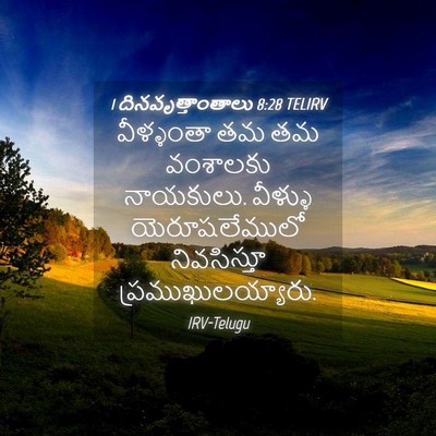 Picture 04 - 1 దినవృత్తాంతాలు 8:28 TELIRV - వీళ్ళంతా తమ తమ - Bible Verse Picture