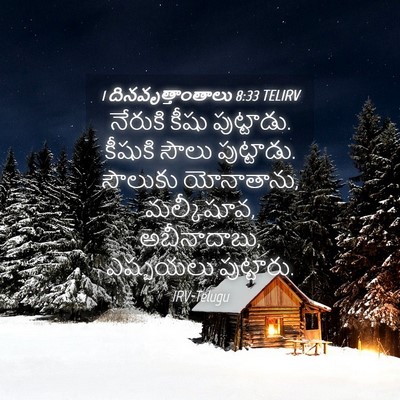 Picture 04 - 1 దినవృత్తాంతాలు 8:33 TELIRV - నేరుకి కీషు - Bible Verse Picture