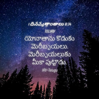 Picture 04 - 1 దినవృత్తాంతాలు 8:34 TELIRV - యోనాతాను కొడుకు - Bible Verse Picture