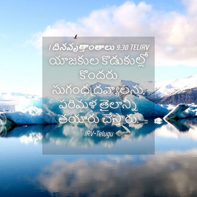 Picture 04 - 1 దినవృత్తాంతాలు 9:30 TELIRV - యాజకుల కొడుకుల్లో - Bible Verse Picture