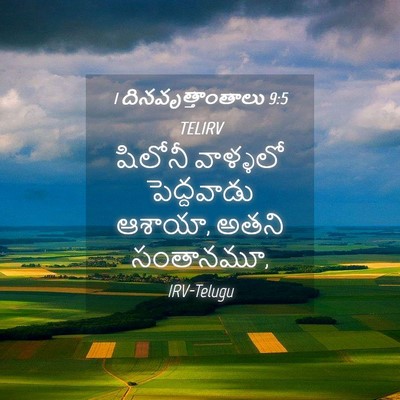 Picture 04 - 1 దినవృత్తాంతాలు 9:5 TELIRV - షిలోనీ వాళ్ళలో - Bible Verse Picture