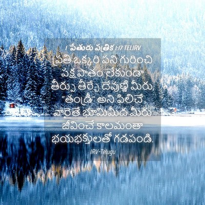 Picture 04 - 1 పేతురు పత్రిక 1:17 TELIRV - ప్రతి ఒక్కరి పని - Bible Verse Picture