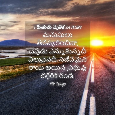 Picture 04 - 1 పేతురు పత్రిక 2:4 TELIRV - మనుషులు - Bible Verse Picture