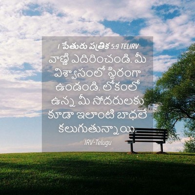 Picture 04 - 1 పేతురు పత్రిక 5:9 TELIRV - వాణ్ణి - Bible Verse Picture