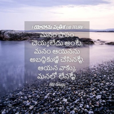 Picture 04 - 1 యోహాను పత్రిక 1:10 TELIRV - మనం పాపం - Bible Verse Picture