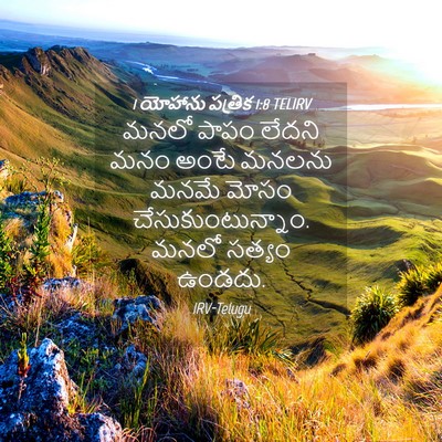 Picture 04 - 1 యోహాను పత్రిక 1:8 TELIRV - మనలో పాపం లేదని - Bible Verse Picture