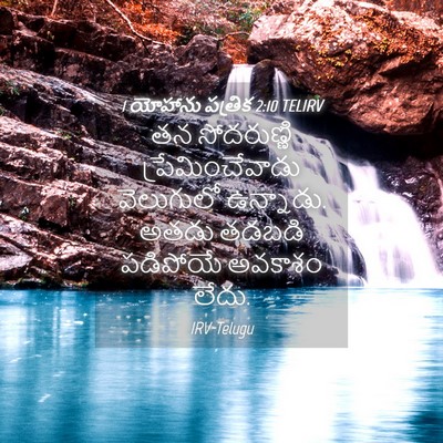 Picture 04 - 1 యోహాను పత్రిక 2:10 TELIRV - తన సోదరుణ్ణి - Bible Verse Picture