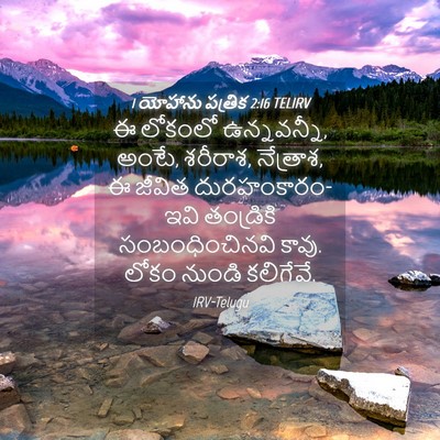 Picture 04 - 1 యోహాను పత్రిక 2:16 TELIRV - ఈ లోకంలో - Bible Verse Picture