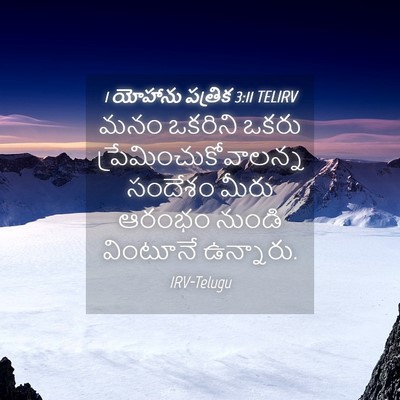 Picture 04 - 1 యోహాను పత్రిక 3:11 TELIRV - మనం ఒకరిని ఒకరు - Bible Verse Picture