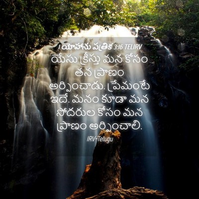 Picture 04 - 1 యోహాను పత్రిక 3:16 TELIRV - యేసు క్రీస్తు మన - Bible Verse Picture