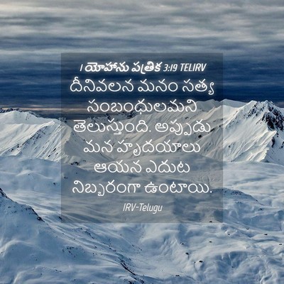 Picture 04 - 1 యోహాను పత్రిక 3:19 TELIRV - దీనివలన మనం సత్య - Bible Verse Picture