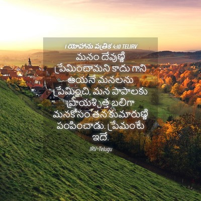 Picture 04 - 1 యోహాను పత్రిక 4:10 TELIRV - మనం దేవుణ్ణి - Bible Verse Picture