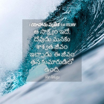 Picture 04 - 1 యోహాను పత్రిక 5:11 TELIRV - ఆ సాక్ష్యం ఇదే, - Bible Verse Picture