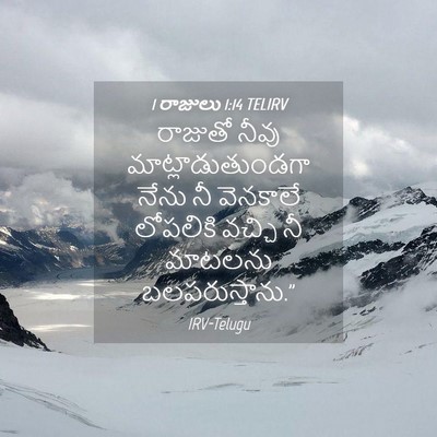 Picture 04 - 1 రాజులు 1:14 TELIRV - రాజుతో నీవు - Bible Verse Picture
