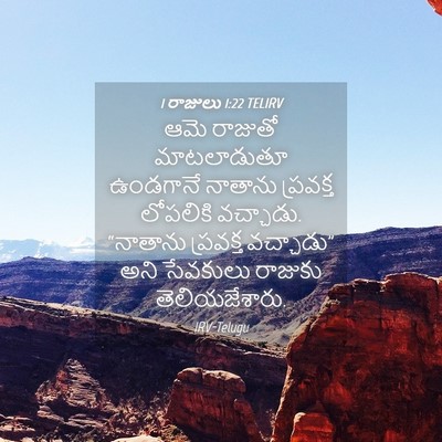 Picture 04 - 1 రాజులు 1:22 TELIRV - ఆమె రాజుతో - Bible Verse Picture