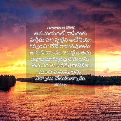 Picture 04 - 1 రాజులు 1:5 TELIRV - ఆ సమయంలో దావీదుకు - Bible Verse Picture