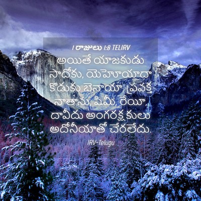 Picture 04 - 1 రాజులు 1:8 TELIRV - అయితే యాజకుడు - Bible Verse Picture