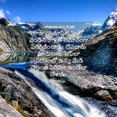 Picture 04 - 1 రాజులు 10:27 TELIRV - రాజు యెరూషలేములో - Bible Verse Picture