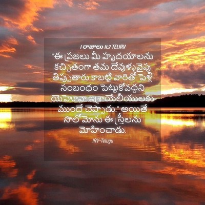 Picture 04 - 1 రాజులు 11:2 TELIRV - “ఈ ప్రజలు మీ - Bible Verse Picture