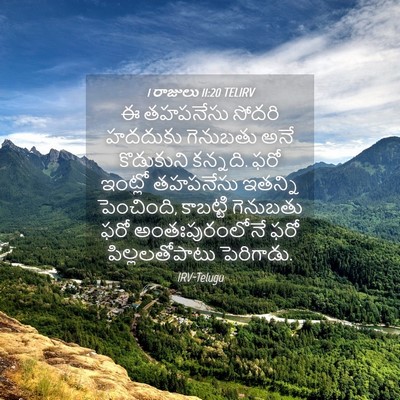 Picture 04 - 1 రాజులు 11:20 TELIRV - ఈ తహపనేసు సోదరి - Bible Verse Picture