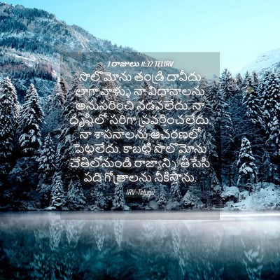 Picture 04 - 1 రాజులు 11:32 TELIRV - సొలొమోను తండ్రి - Bible Verse Picture