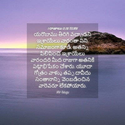Picture 04 - 1 రాజులు 12:20 TELIRV - యరొబాము తిరిగి - Bible Verse Picture