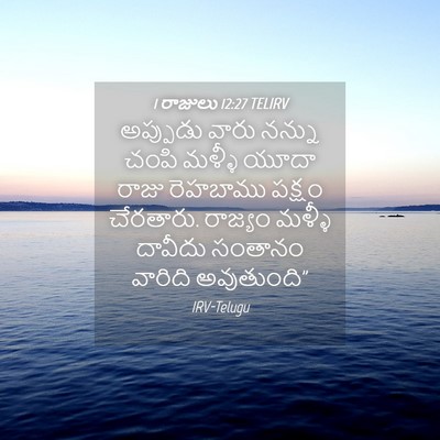 Picture 04 - 1 రాజులు 12:27 TELIRV - అప్పుడు వారు - Bible Verse Picture