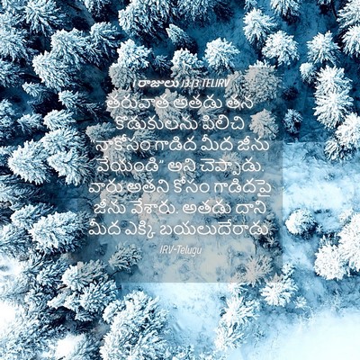 Picture 04 - 1 రాజులు 13:13 TELIRV - తరువాత అతడు తన - Bible Verse Picture