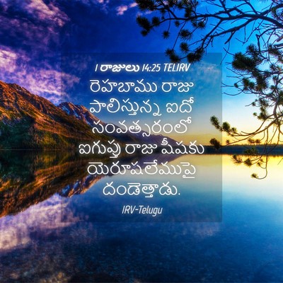 Picture 04 - 1 రాజులు 14:25 TELIRV - రెహబాము రాజు - Bible Verse Picture