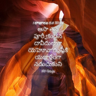 Picture 04 - 1 రాజులు 15:11 TELIRV - ఆసా తన - Bible Verse Picture