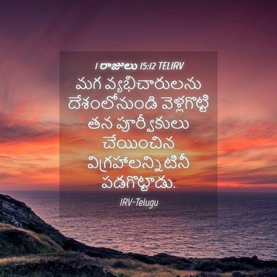 Picture 04 - 1 రాజులు 15:12 TELIRV - మగ వ్యభిచారులను - Bible Verse Picture