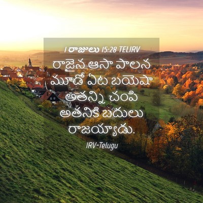 Picture 04 - 1 రాజులు 15:28 TELIRV - రాజైన ఆసా పాలన - Bible Verse Picture
