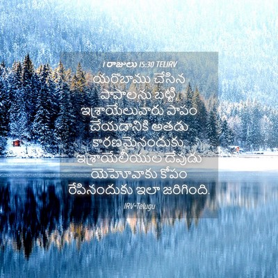 Picture 04 - 1 రాజులు 15:30 TELIRV - యరొబాము చేసిన - Bible Verse Picture