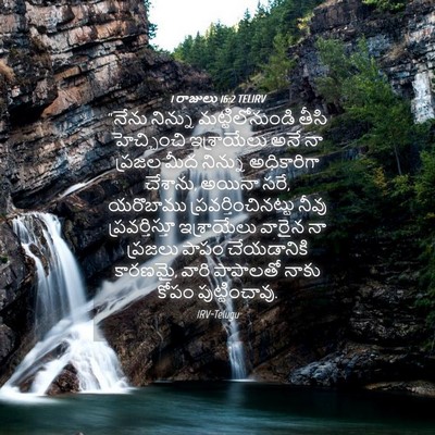 Picture 04 - 1 రాజులు 16:2 TELIRV - “నేను నిన్ను - Bible Verse Picture