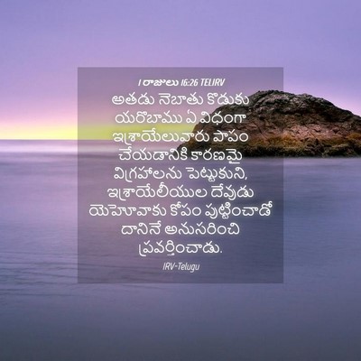 Picture 04 - 1 రాజులు 16:26 TELIRV - అతడు నెబాతు - Bible Verse Picture
