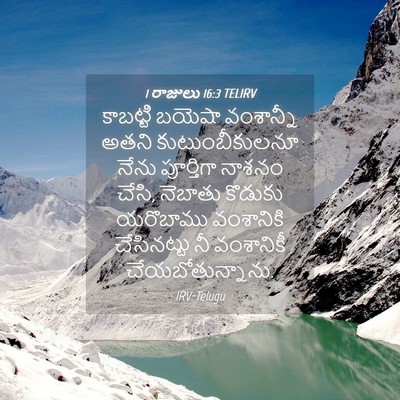 Picture 04 - 1 రాజులు 16:3 TELIRV - కాబట్టి బయెషా - Bible Verse Picture