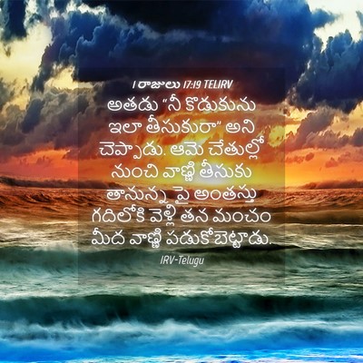 Picture 04 - 1 రాజులు 17:19 TELIRV - అతడు “నీ కొడుకును - Bible Verse Picture
