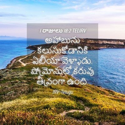 Picture 04 - 1 రాజులు 18:2 TELIRV - అహాబును - Bible Verse Picture
