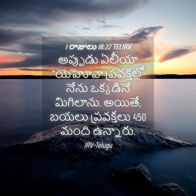 Picture 04 - 1 రాజులు 18:22 TELIRV - అప్పుడు ఏలీయా - Bible Verse Picture