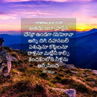 Picture 04 - 1 రాజులు 18:38 TELIRV - అతడు ఇలా ప్రార్థన - Bible Verse Picture