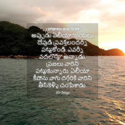 Picture 04 - 1 రాజులు 18:40 TELIRV - అప్పుడు ఏలీయా - Bible Verse Picture