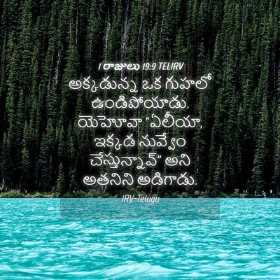 Picture 04 - 1 రాజులు 19:9 TELIRV - అక్కడున్న ఒక - Bible Verse Picture